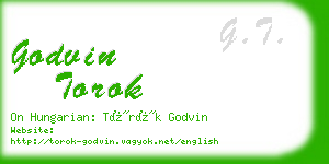 godvin torok business card